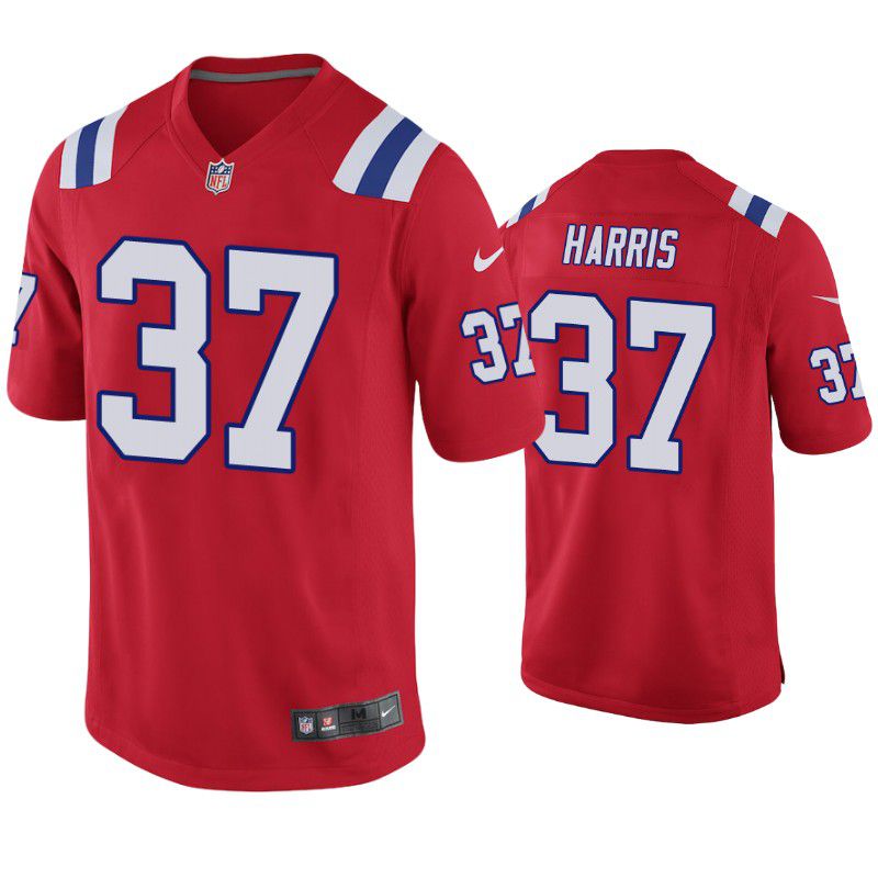 Men New England Patriots #37 Damien Harris Nike Red Vapor Game NFL Jersey